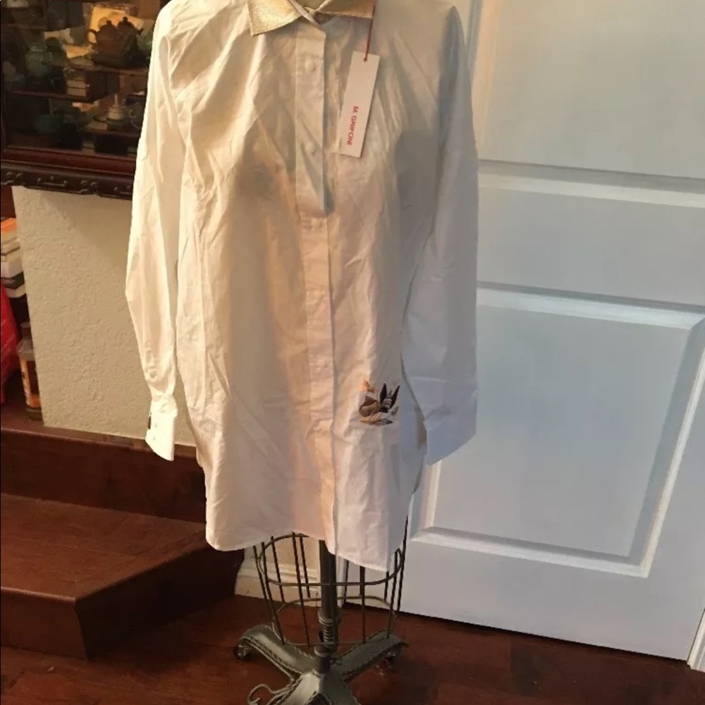 Mauro Grifoni Italian Chic Embroidery Bee  Shirt